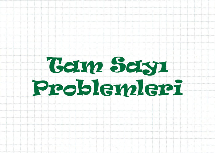 Tam Sayı Problemleri Konu Anlatımı