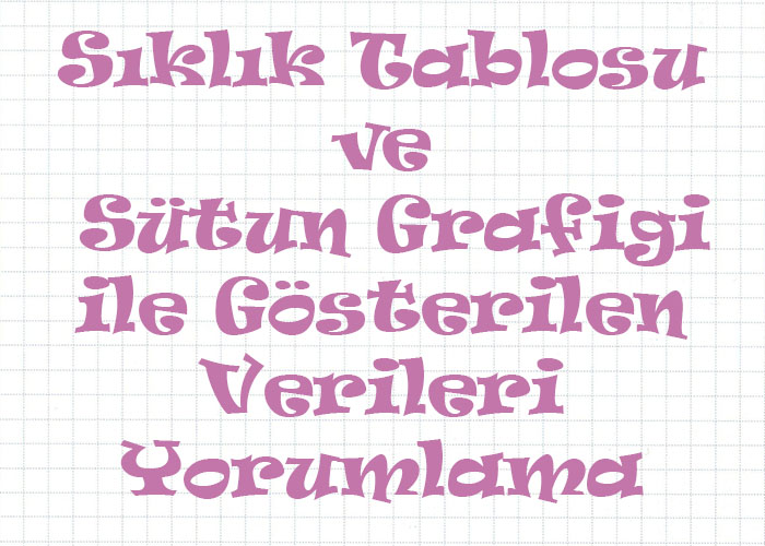 Sıklık Tablosu Sütun Grafiği ile Gösterilmiş Verileri Yorumlama