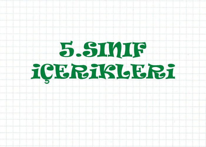 5.sinif içerikleri